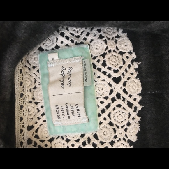 Anthropologie fringe open front cardigan - Picture 4 of 6